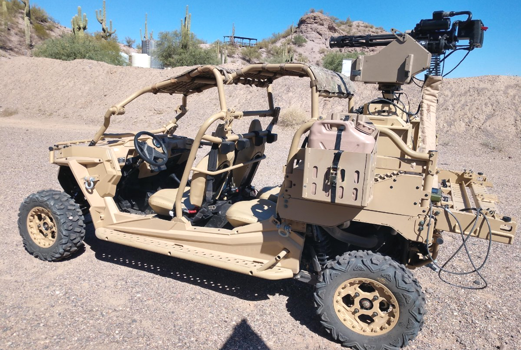 T360 with M134 Minigun on Battery-Powered ATV